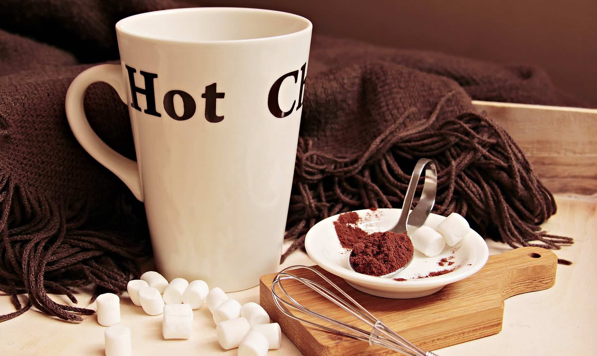 A cup of hot chocolate