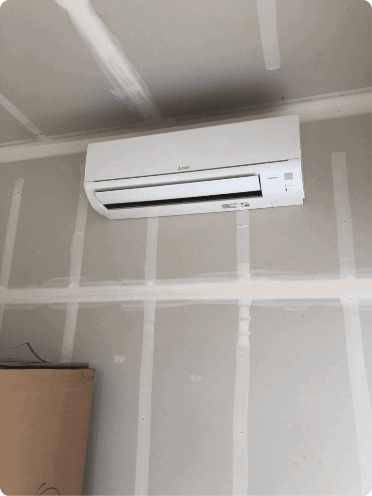 This Ductless System Will Keep The Garage Office Warm In The Winter, And Cool In The Summer