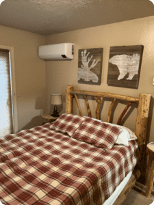 A Ductless Mini Split Keeps This Bedroom Warm And Cozy